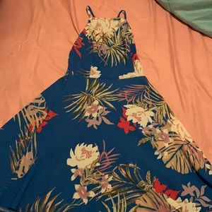 Short Blue floral dress